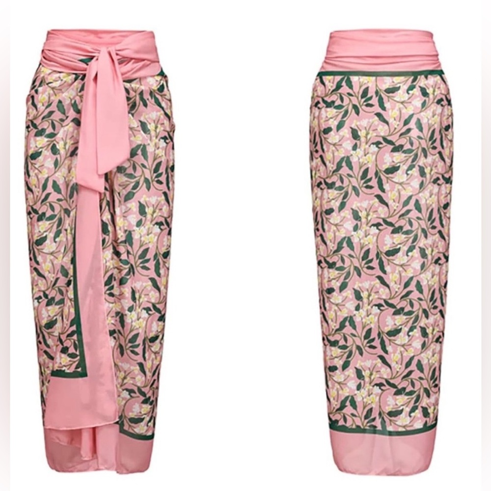 Agua by Agua Bendita Pink and Green pareo